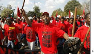 Members of South Africa's Landless People's Movement 