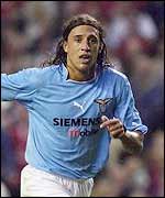 Hernan Crespo in action for Lazio