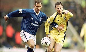 David Holdsworth (left) in action for Birmingham