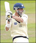 Matthew Elliott essays a pull shot