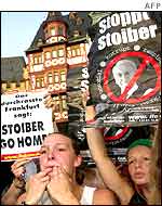 Frankfurt demonstration against Stoiber