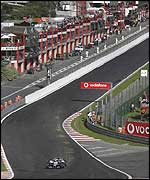 Juan Pablo Montoya at Eau Rouge this year