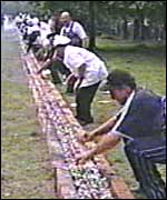 The kebab was roasted over an open fire