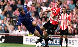 Roy Keane clashes with Jason McAteer earlier in the game