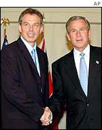 Tony Blair and George Bush