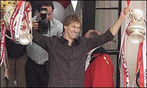 Keane suggested that Man Utd's players lacked desire as Arsenal took the double 