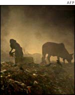 Rubbish tip in India