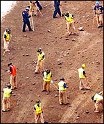Recovery workers at Ground Zero