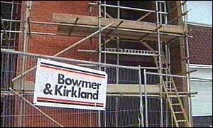 Construction work at a school in the East Midlands