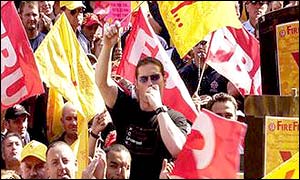 Firefighters' rally in London