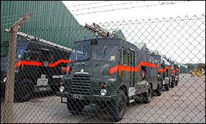 Around 900 Army Green Goddesses were on stand-by and will be used as cover if