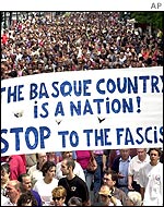 Pro-Batasuna march in San Sebastian