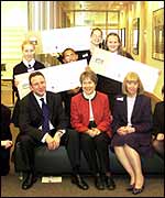 Teachers and children at St Ambrose Barlow school