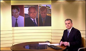 Huw Edwards during the last general election