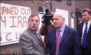 Northern Ireland Secretary John Reid in Cluan Place, East Belfast
