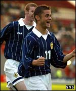 Shaun Maloney celebrates his opening goal