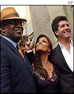 Left to right: Randy Jackson, Paula Abdul and Simon Cowell - judges of American Idol