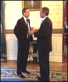 Tony Blair (left) and George W Bush