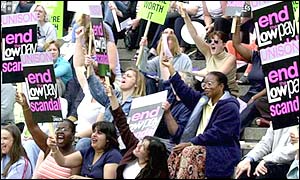 Strike protest by Unison and GMB members