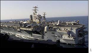 Aircraft carrier USS George Washington in the Persian Gulf 