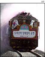 Train at South Korea's Dorasan rail station