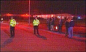 Farmers demonstrate at Chepstow, September 2002