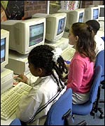 Children surfing the net