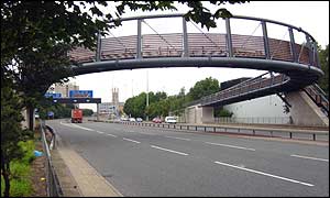 The bridge over Mancunian Way