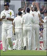 Andy Caddick strikes at The Oval