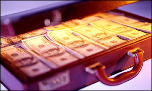 A suitcase full of dollars