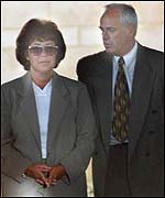 Daria and John Hollioake leave Ben's memorial service