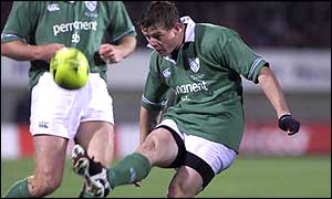 O'Driscoll scored his 14th international try before leaving the field