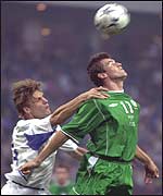 Kevin Kilbane (right) didn't have one of his better Ireland outings
