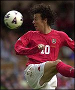 Wales midfielder Simon Davies