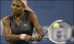 Serena takes the first set and starts well in the second 