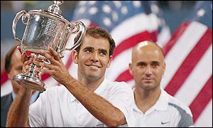 Sampras claims his fifth US Open title and his 14th Grand Slam 
