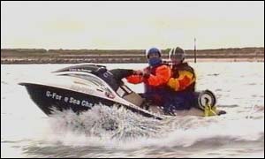 Graham Hicks on his jetski