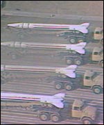Scud missiles in an Iraqi parade