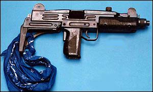 An Uzi gun used in a south London attack