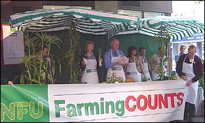 NFU farmers market held at central London headquarters