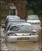 Car in flood
