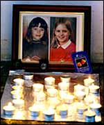 Memorial to Jessica (left) and Holly