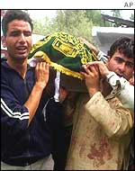 Funeral of Kashmiri election candidate