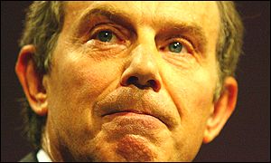 Tony Blair speaking at the TUC