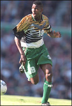 South African captain Lucas Radebe 