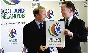 Scotland coach Bertie Vogts and First Minister Jack McConnell