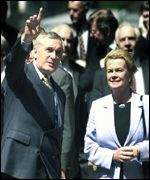 Irish Prime Minister Bertie Ahern and 