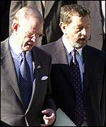 Blunkett and US Ambassador William Farish