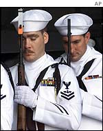 Sailors on the USS George Washington