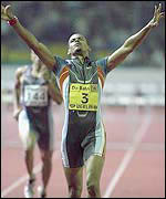 Felix Sanchez celebrates another Golden League win